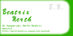 beatrix merth business card